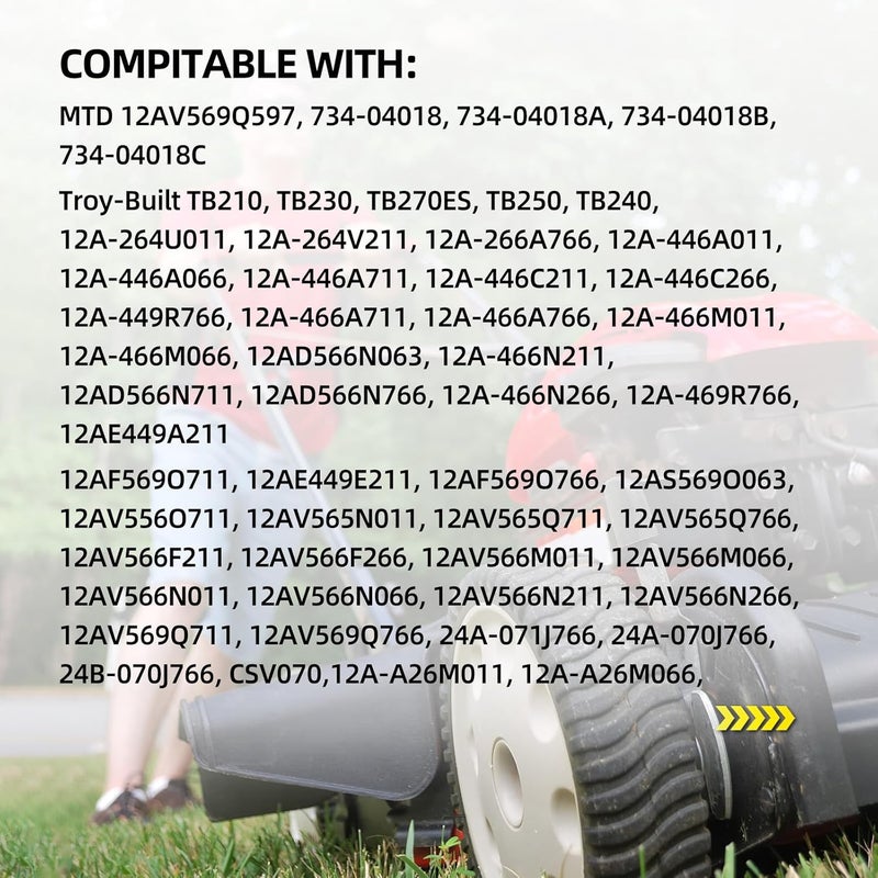 GICOOL 734-04018 Lawn Mower Front Drive Wheels, 8 Inch Wheels for MTD 734-04018A 734-04018B 734-04018C 12AV569Q597 Troy-Bilt TB240, Pack of 2 - Image 3